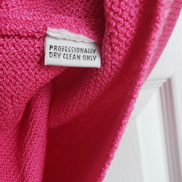 St. john collection sleeveless sweater pink sz L - Picture 4 of 4